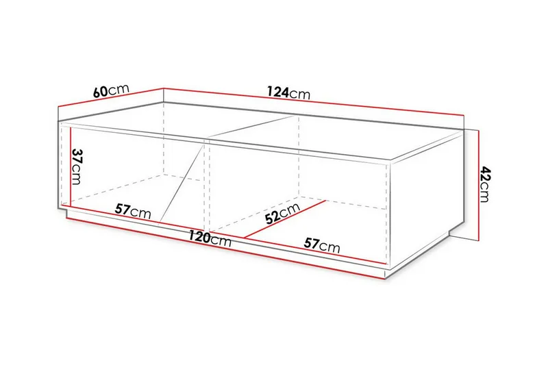 Carbost Soffbord 60 cm NO_BRAND Anthracite - Huonekalut - Pöytä & ruokailuryhmä - Sohvapöytä