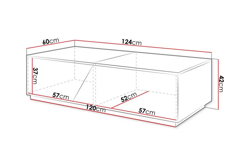 Carbost Soffbord 60 cm White - Huonekalut - Pöytä & ruokailuryhmä - Sohvapöytä