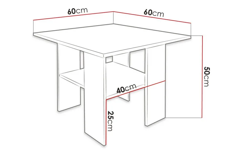 Carnew Soffbord 60 cm White - Huonekalut - Pöytä & ruokailuryhmä - Sohvapöytä