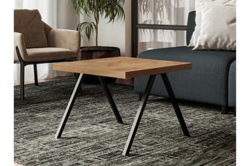 Clogsville neliönmuotoinen sohvapöytä 60 cm maalattua puuta - Tammenruskea - Huonekalut - Pöytä & ruokailuryhmä - Sohvapöytä