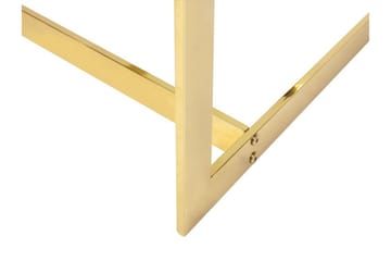 Crystal 80 cm neliönmuotoinen sohvapöytä geometrisellä jalustalla lasia - Kirkas - Huonekalut - Pöytä & ruokailuryhmä - Sohvapöytä