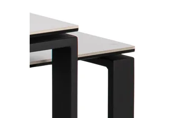 Cynthia suorakaiteen muotoinen sarjapöytä sohvapöytä 115 cm keraaminen metallijaloilla - Valkoinen - Huonekalut - Pöytä & ruokailuryhmä - Sohvapöytä