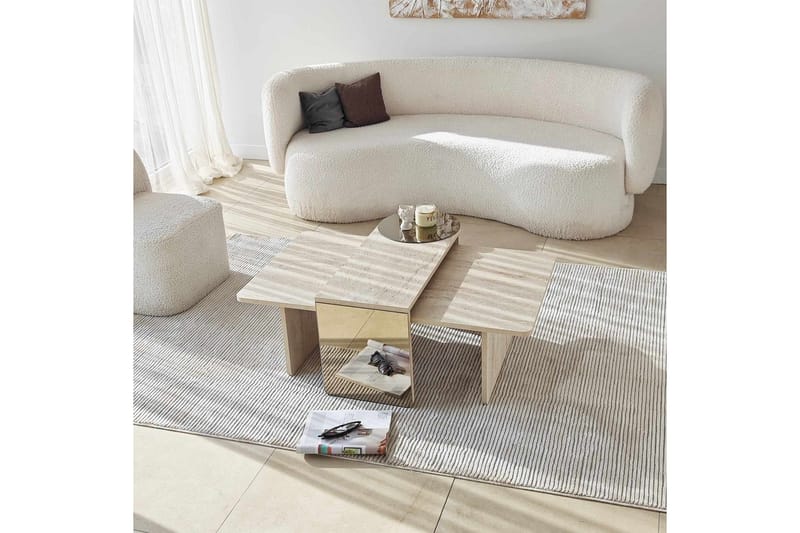 Dasina Sarjapöytä 105 cm - Travertiini - Huonekalut - Pöytä & ruokailuryhmä - Sohvapöytä