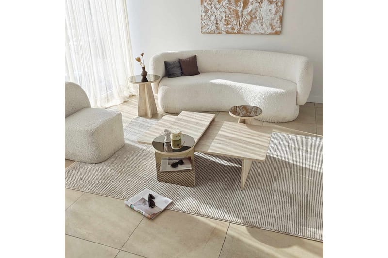 Dasina Sarjapöytä 105 cm - Travertiini - Huonekalut - Pöytä & ruokailuryhmä - Sohvapöytä