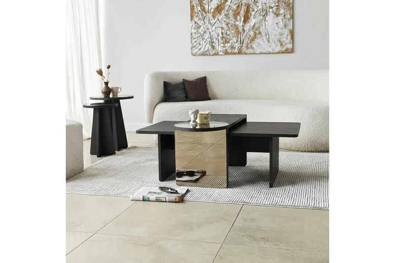 Dasina Sarjapöytä 82 cm - Musta - Huonekalut - Pöytä & ruokailuryhmä - Sohvapöytä