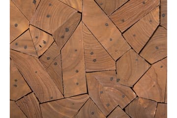 Dawson pyöreä sohvapöytä 30 cm tiikkiä mosaiikkikuviolla - Ruskea - Huonekalut - Pöytä & ruokailuryhmä - Sohvapöytä