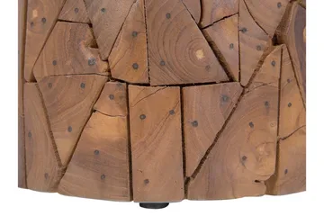 Dawson pyöreä sohvapöytä 30 cm tiikkiä mosaiikkikuviolla - Ruskea - Huonekalut - Pöytä & ruokailuryhmä - Sohvapöytä