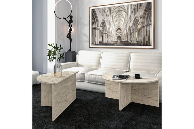Sohvapöytä Dolcer Travertiini - Travertiini - Huonekalut - Pöytä & ruokailuryhmä - Apupöytä & sivupöytä - Sarjapöytä