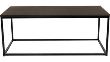 Sohvapöytä Dover 120x60 cm - Tummanruskea tammiviilu mustaksi lakatuilla metallijaloilla - Huonekalut - Pöytä & ruokailuryhmä - Sohvapöytä