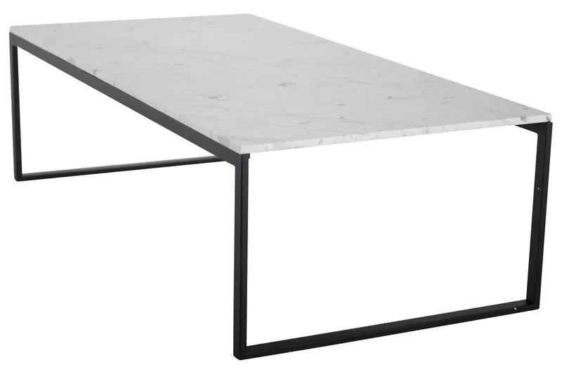 Sohvapöytä Estelle 120 cm, Valkoinen/Musta