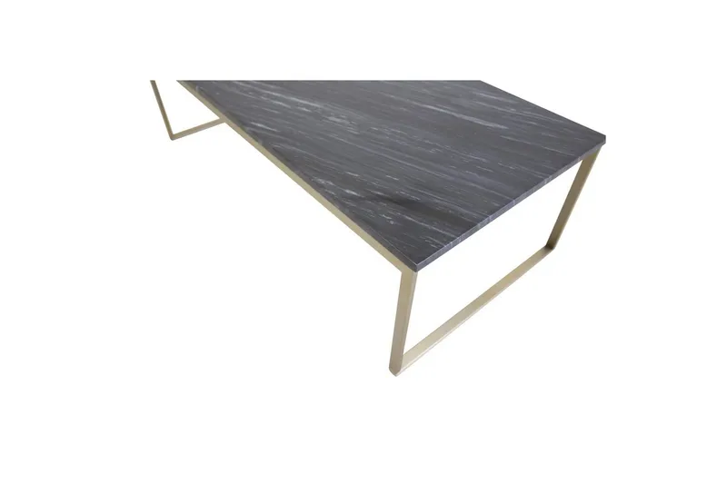 Sohvapöytä Estelle Suorakulmainen 60x120 cm Marmori Harmaa / Messinki - Harmaa / Messinki - Huonekalut - Pöytä & ruokailuryhmä - Sohvapöytä