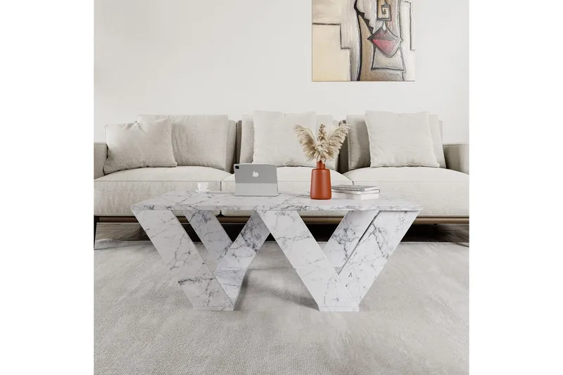 Sohvapöytä Eviren Carraran Marmori - Carraran Marmori - Huonekalut - Pöytä & ruokailuryhmä - Marmoripöydät