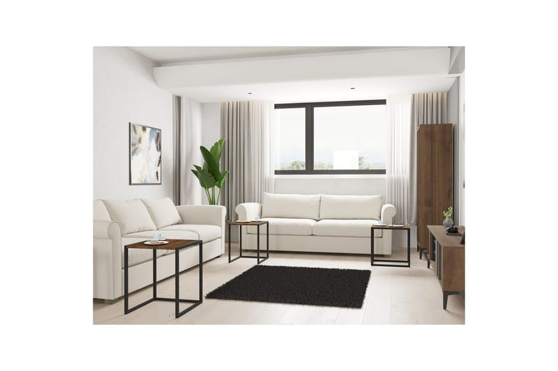 Fayen Pöytäsarja 34 cm - Musta/Pähkinä - Huonekalut - Pöytä & ruokailuryhmä - Sohvapöytä - Arkkupöytä