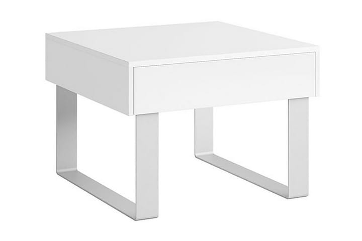 Sohvapöytä Frick Pieni 64 cm Säilytyksellä Laatikko - Valkoinen - Sohvapöytä