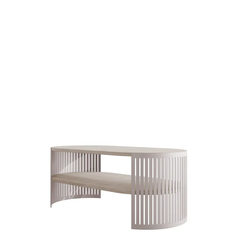 Friend sohvapöytä 100 cm, soikea, Beige|ruskea