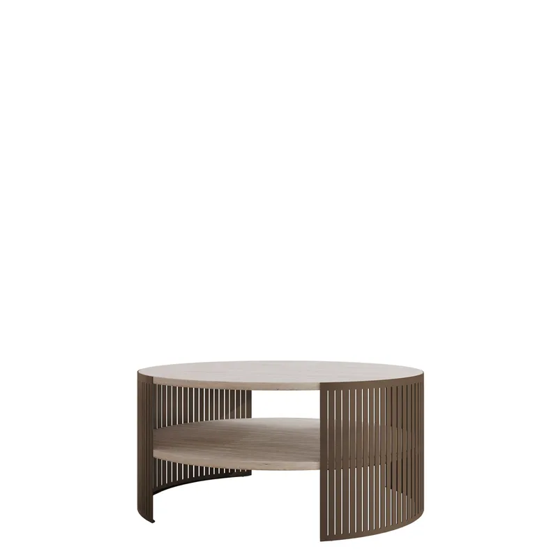 Friend sohvapöytä 75 cm, pyöreä, Ruskea|beige