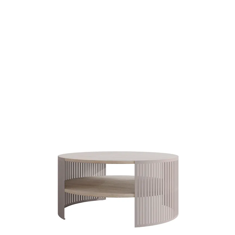 Friend sohvapöytä 75 cm, pyöreä, Beige|ruskea