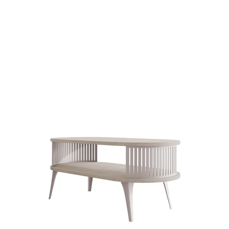 Galia sohvapöytä 100 cm, soikea, Beige|ruskea