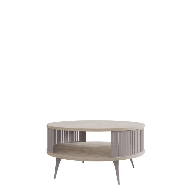 Galia sohvapöytä 75 cm, pyöreä, Beige|harmaa