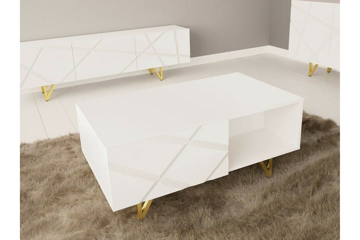 Sohvapöytä Glenndale 59 cm - Valkoinen - Sohvapöytä