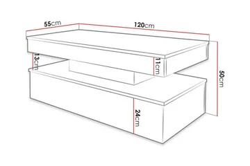 Glenndale Soffbord 55 cm Concept 55 Black - Huonekalut - Pöytä & ruokailuryhmä - Sohvapöytä