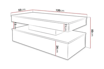 Glenndale Soffbord 55 cm Concept 55 White - Huonekalut - Pöytä & ruokailuryhmä - Sohvapöytä