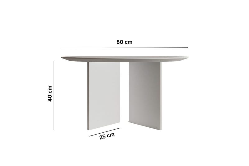 Sohvapöytä Glenure Valkoinen - Valkoinen - Huonekalut - Pöytä & ruokailuryhmä - Sohvapöytä