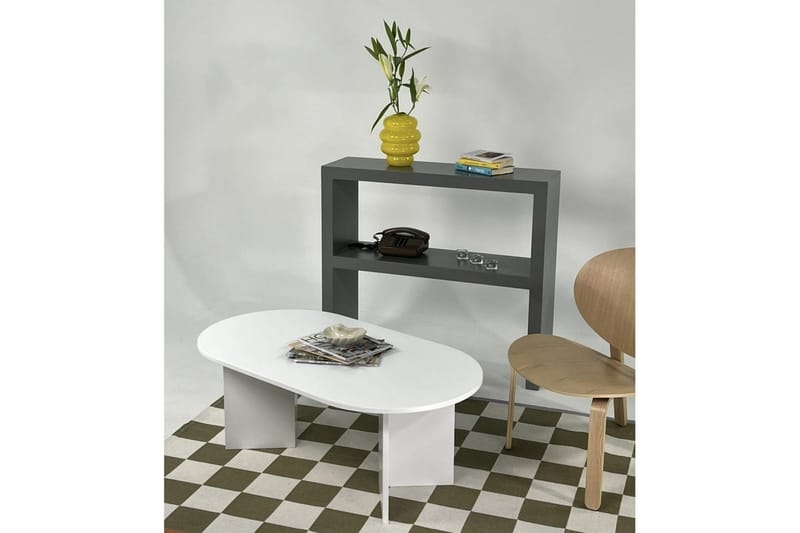 Sohvapöytä Glenure Valkoinen - Valkoinen - Huonekalut - Pöytä & ruokailuryhmä - Sohvapöytä