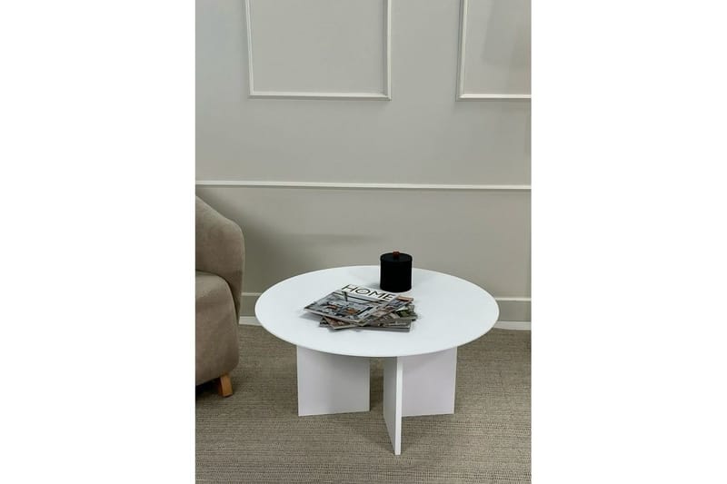 Sohvapöytä Glenure Valkoinen - Valkoinen - Huonekalut - Pöytä & ruokailuryhmä - Sohvapöytä