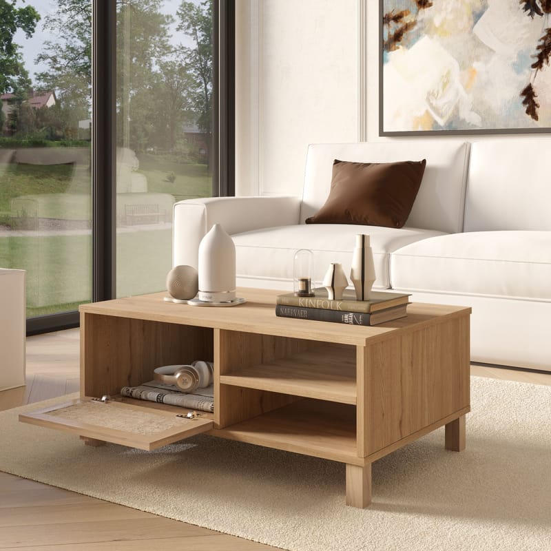 Sohvapöytä Hanah Home Dune (90 x 38,6 x 60 cm) Tammi - Tammi - Huonekalut - Pöytä & ruokailuryhmä - Sohvapöytä