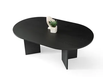 Sohvapöytä Hanah Home Oscar (128 x 42 x 80 cm) Puunmusta - Huonekalut - Pöytä & ruokailuryhmä - Sohvapöytä