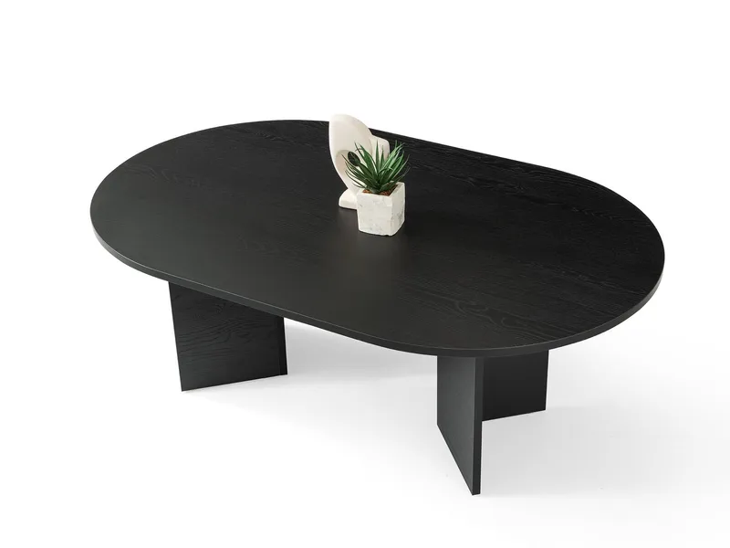 Sohvapöytä Hanah Home Oscar (128 x 42 x 80 cm) Puunmusta - Huonekalut - Pöytä & ruokailuryhmä - Sohvapöytä