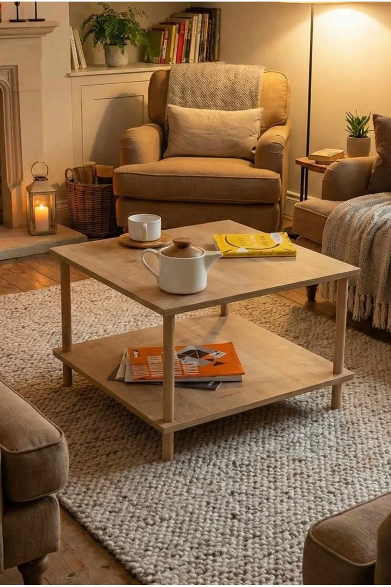 Sohvapöytä Hanah Home Peka Mini (60 x 42,5 x 60 cm) Sapphire Oak, Sapphire Oak