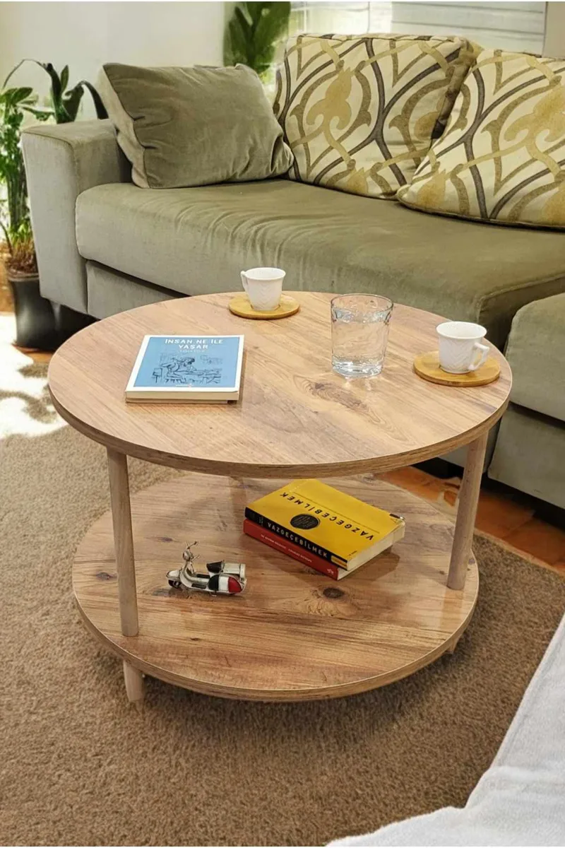 Sohvapöytä Hanah Home Peka Square (Ø60 x K43 cm) Mänty, Mänty