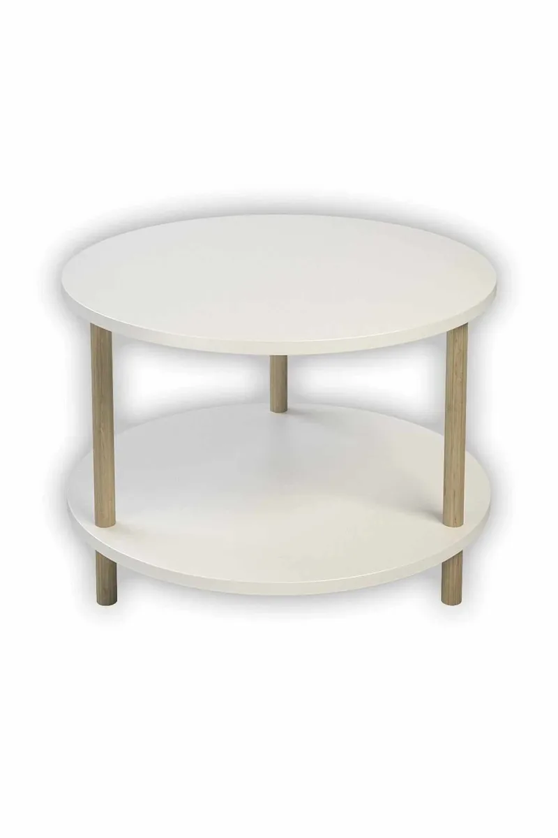 Sohvapöytä Hanah Home Peka Square (Ø60 x K43 cm) Valkoinen, Valkoinen