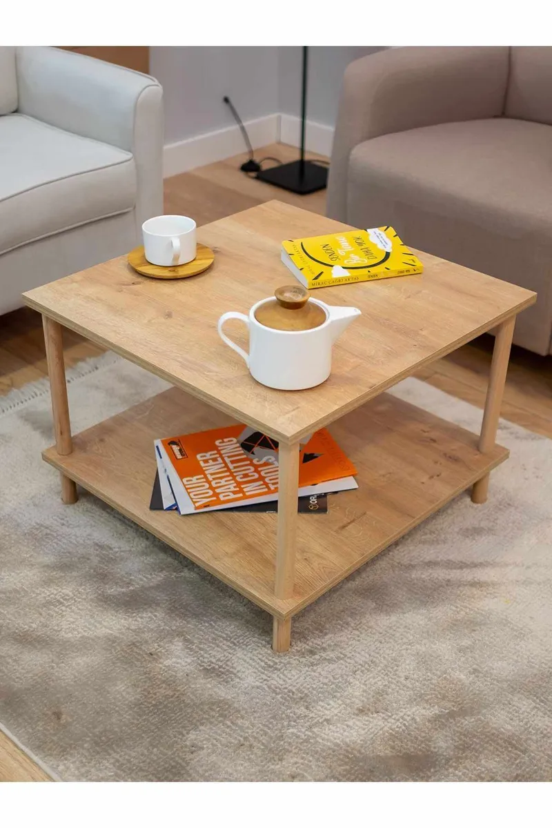 Sohvapöytä Hanah Home Peka Mini (60 x 42,5 x 60 cm) Sapphire Oak - Sapphire Oak - Huonekalut - Pöytä & ruokailuryhmä - Sohvapöytä