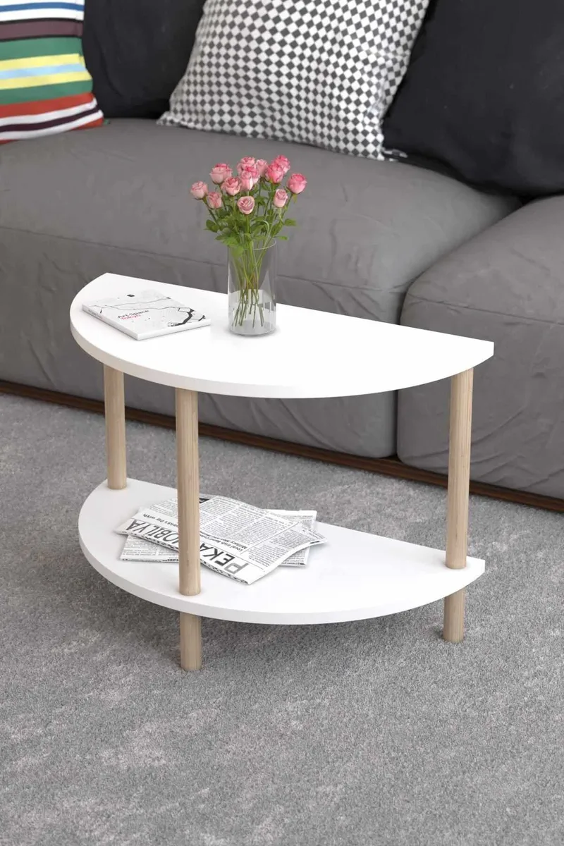 Sohvapöytä Hanah Home Peka Cube (60 x 42 x 30 cm) Valkoinen - Valkoinen - Huonekalut - Pöytä & ruokailuryhmä - Sohvapöytä