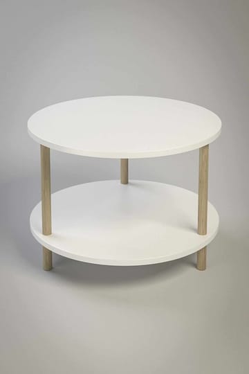 Sohvapöytä Hanah Home Peka Square (Ø60 x K43 cm) Valkoinen - Valkoinen - Huonekalut - Pöytä & ruokailuryhmä - Sohvapöytä