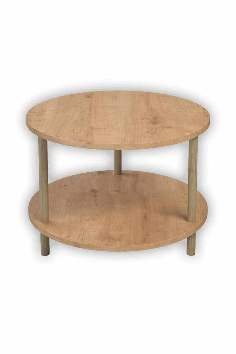 Sohvapöytä Hanah Home Peka Square (Ø60 x K43 cm) Sapphire Oak, Sapphire Oak