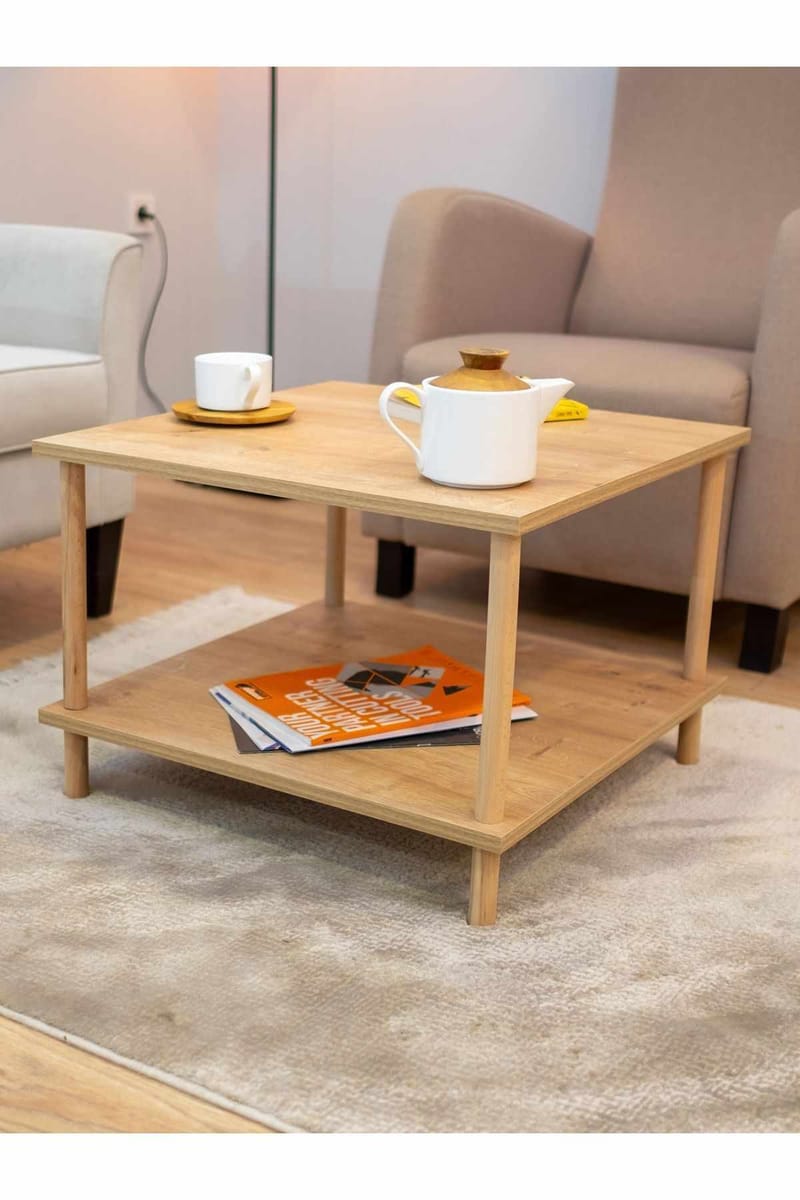 Sohvapöytä Hanah Home Peka Mini (60 x 42,5 x 60 cm) Sapphire Oak - Sapphire Oak - Huonekalut - Pöytä & ruokailuryhmä - Sohvapöytä