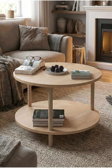 Sohvapöytä Hanah Home Peka Square (Ø60 x K43 cm) Sapphire Oak - Sapphire Oak - Huonekalut - Pöytä & ruokailuryhmä - Sohvapöytä