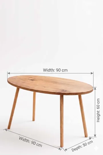 Sohvapöytä Hanah Home Peka Low (90 x 60 x 50 cm) Mänty - Mänty - Huonekalut - Pöytä & ruokailuryhmä - Sohvapöytä