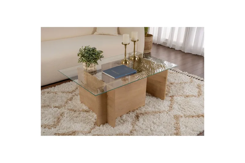 Sohvapöytä Haruto Honey Oak - Honey Oak - Huonekalut - Pöytä & ruokailuryhmä - Sohvapöytä