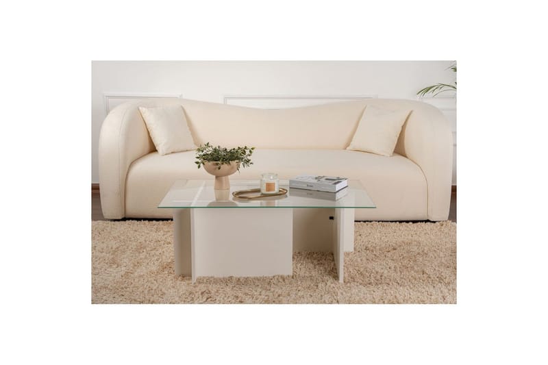 Sohvapöytä Haruto Puisen Valkoinen - Puisen Valkoinen - Huonekalut - Pöytä & ruokailuryhmä - Sohvapöytä