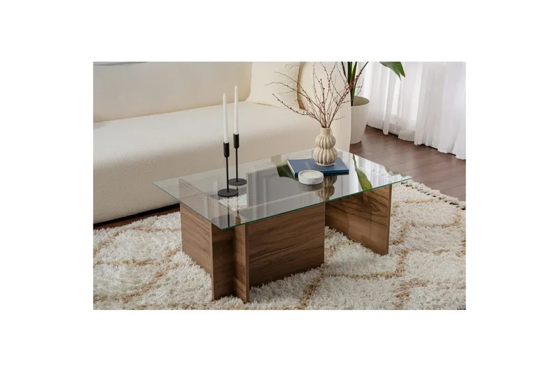 Sohvapöytä Haruto Pähkinäpuu - Pähkinäpuu - Huonekalut - Pöytä & ruokailuryhmä - Sohvapöytä