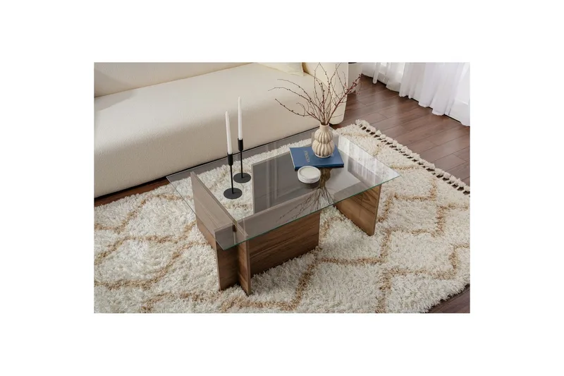 Sohvapöytä Haruto Pähkinäpuu - Pähkinäpuu - Huonekalut - Pöytä & ruokailuryhmä - Sohvapöytä