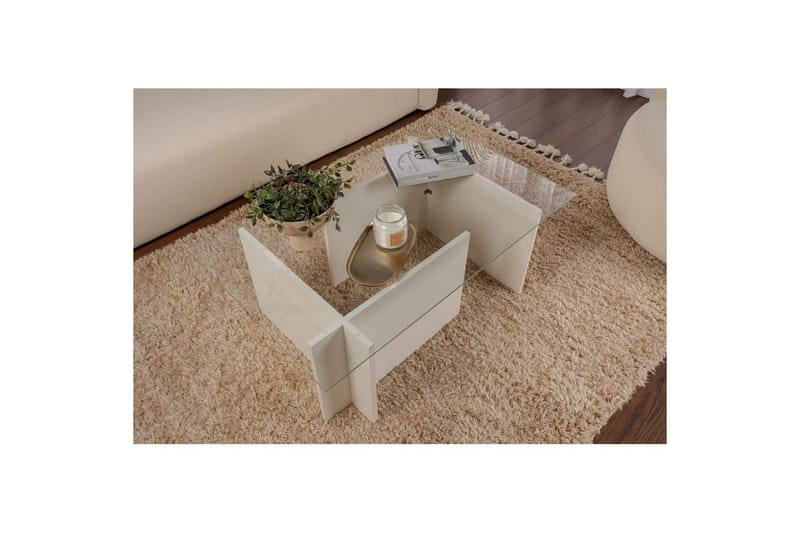 Sohvapöytä Haruto Puisen Valkoinen - Puisen Valkoinen - Huonekalut - Pöytä & ruokailuryhmä - Sohvapöytä