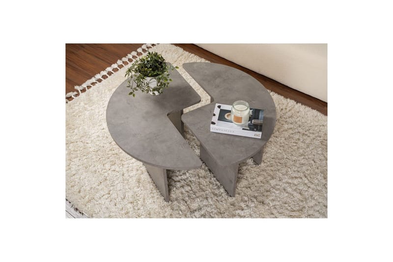 Sohvapöytä Haruya Betoniharmaa - Betoniharmaa - Huonekalut - Pöytä & ruokailuryhmä - Apupöytä & sivupöytä - Sarjapöytä