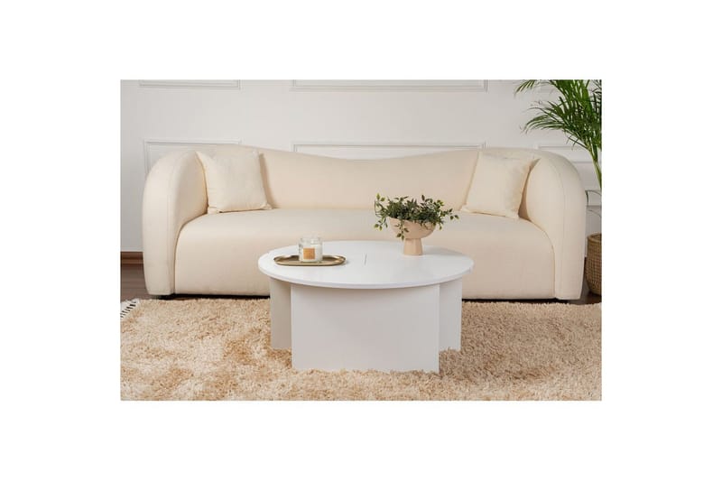 Sohvapöytä Haruya Luonnonvalkoinen - Luonnonvalkoinen - Huonekalut - Pöytä & ruokailuryhmä - Apupöytä & sivupöytä - Sarjapöytä