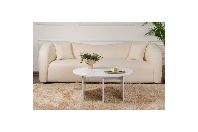 Sohvapöytä Haruya Luonnonvalkoinen - Luonnonvalkoinen - Huonekalut - Pöytä & ruokailuryhmä - Apupöytä & sivupöytä - Sarjapöytä